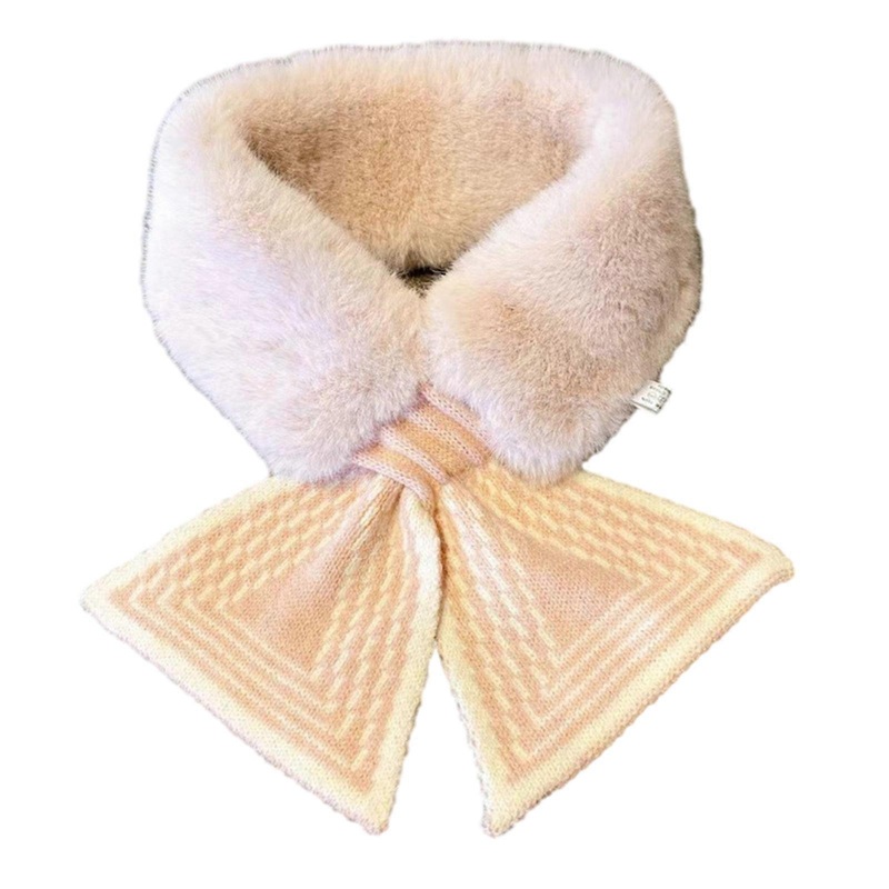 Furry Rex Rabbit Faux Furs Scarf for Women Soft Thicken Plush Neck Scarf Knit Neck Warmer Lady Winter Wedding Stole Wrap  Pink | Fruugo SG