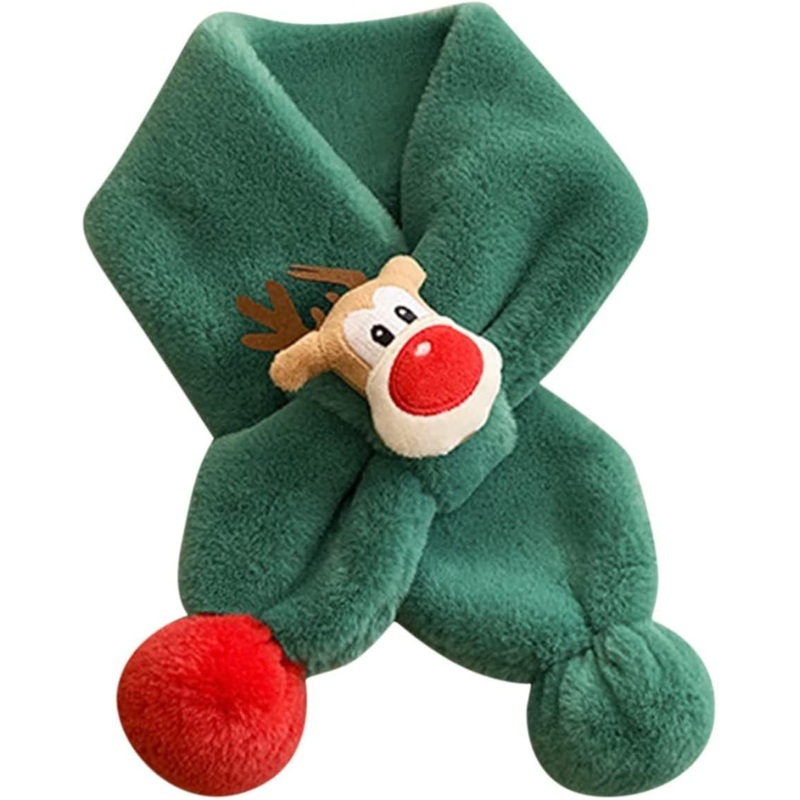 Lady Children Christmas Cute Scarf Winter Warm Soft Scarf Neck Warmer For Toddlers Boys Girls (green, S) | Fruugo SG