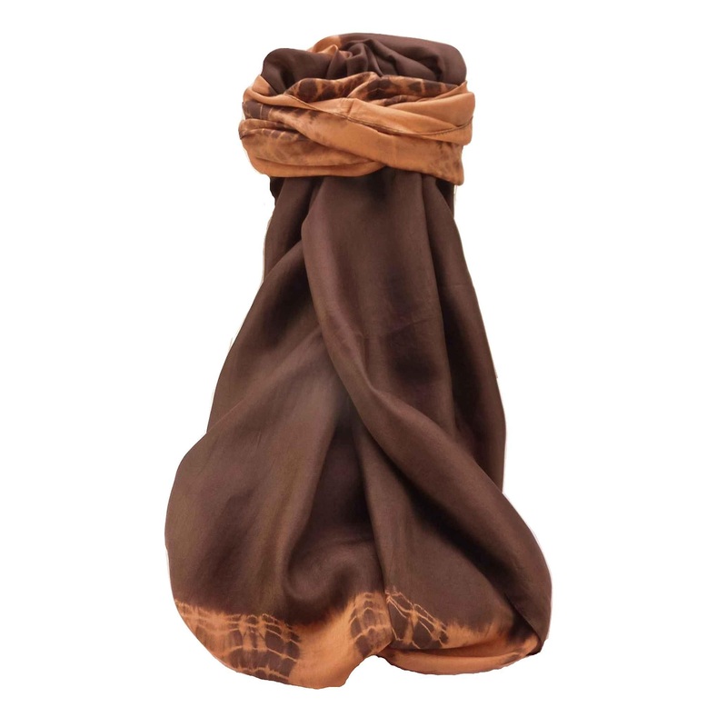 Mulberry Silk Contemporary Long Scarf Raman Chocolate by Pashmina & Silk | Fruugo SG