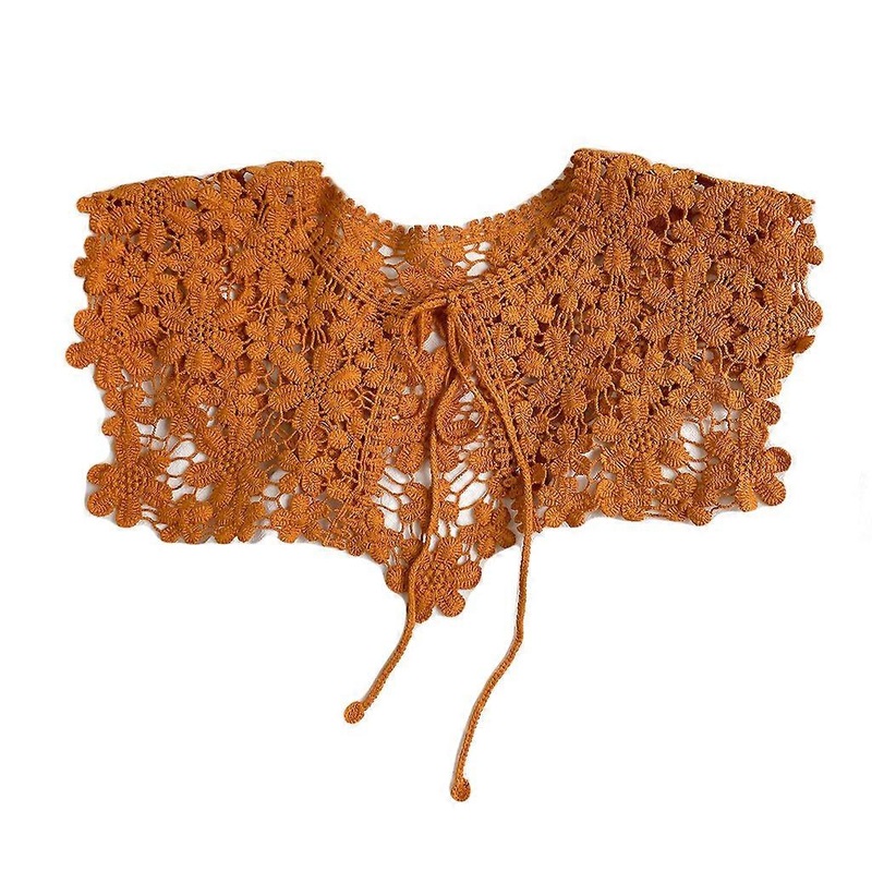 Women Shirt False Decorative Collars Lace Hollow Shawl Detachable Neckwear for Sweater Dress Decororation  Ginger | Fruugo SG