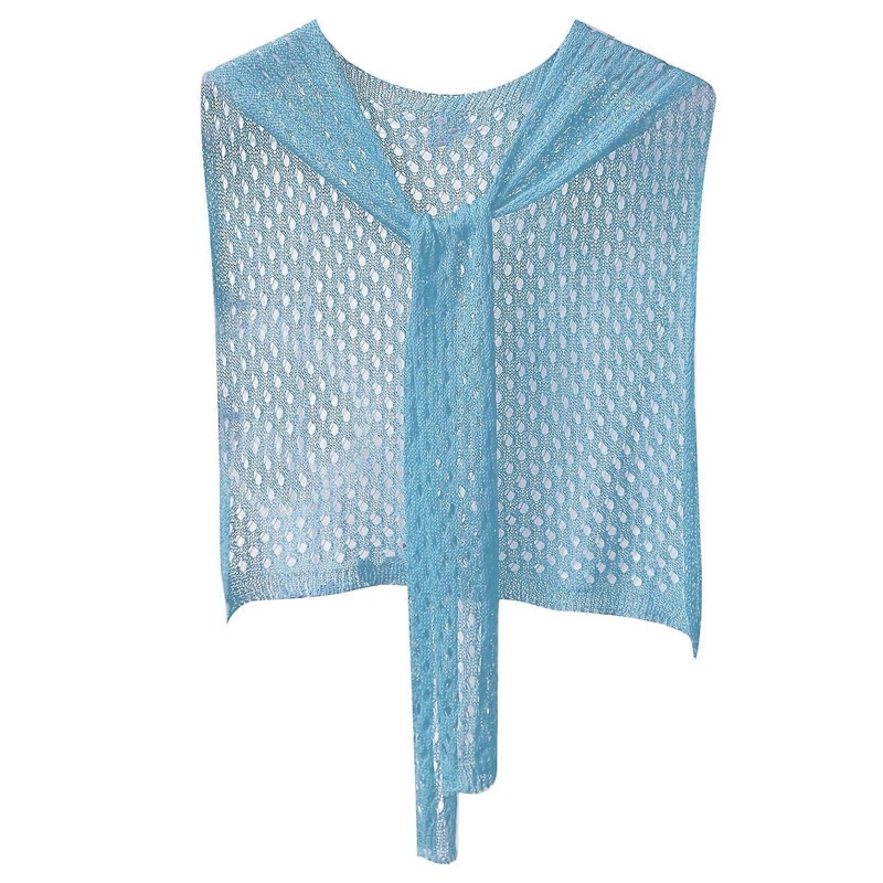 Casual Openwork Knit Summer Shawl Wrap Easy Wear Decorative Shawl Cover Up For Indoor Air Conditioned Room Outdoor Event  Sky Blue | Fruugo SG