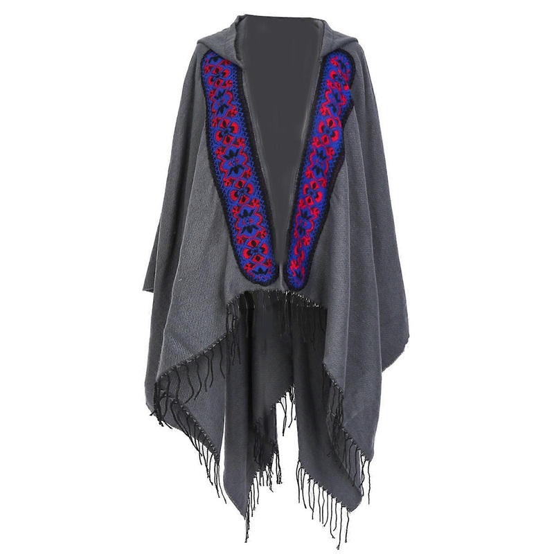 Colorful Tassels Decorated Shawl Soft Comfortable Shawl Outerwear Fashionable Shawl for Warmth and Styles  Gray | Fruugo SG