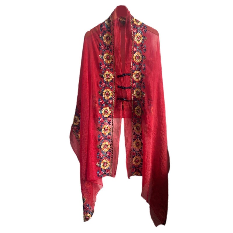 Fashionable Long Shawl Durability Trendy Shawl Beach Sunscreen Women Shawl Suitable for Casual and Event  Red | Fruugo SG