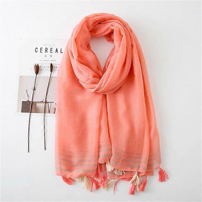 JWL-Women cotton Scarf bohemia dot Print Hijab Shawls and Wraps Long Tassel Female Foulard 2020 New Designer Bandana Pashmina | Fruugo SG