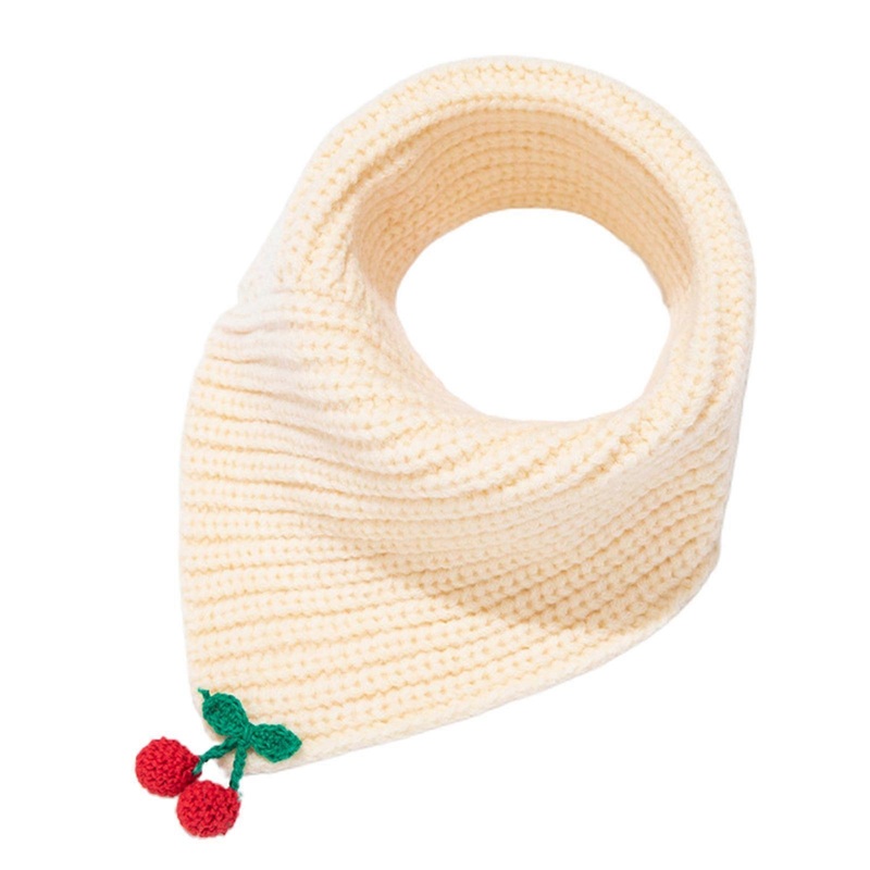 Kids Baby Winter Knitted for Triangle Scarf Cartoon Cherry Neckerchief Wrap Warm  Beige | Fruugo SG