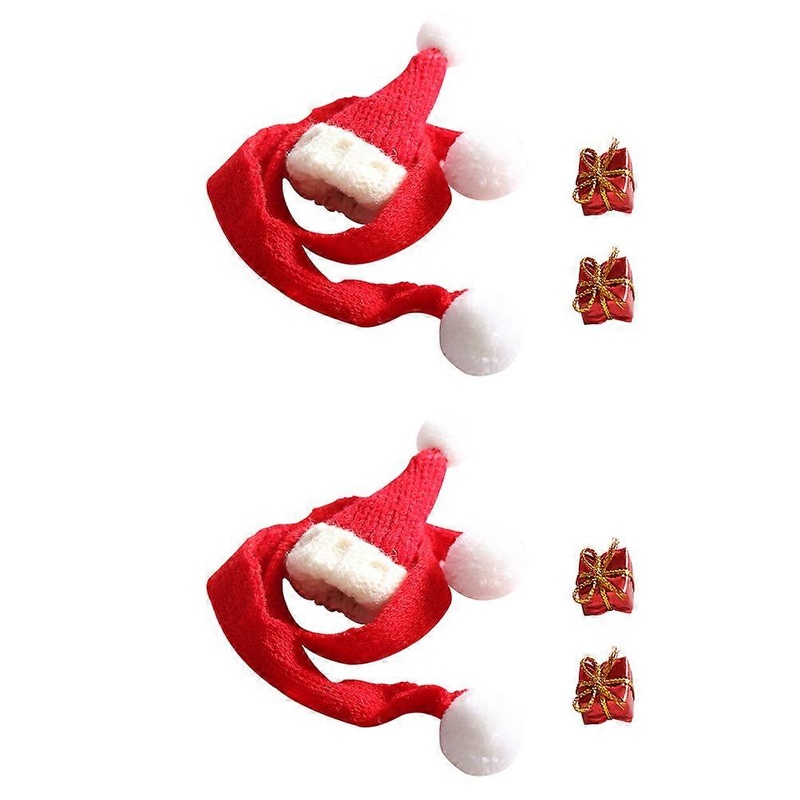 Mini Hats For Figurines Christmas Caps Modern Look Red 2 Sets | Fruugo SG