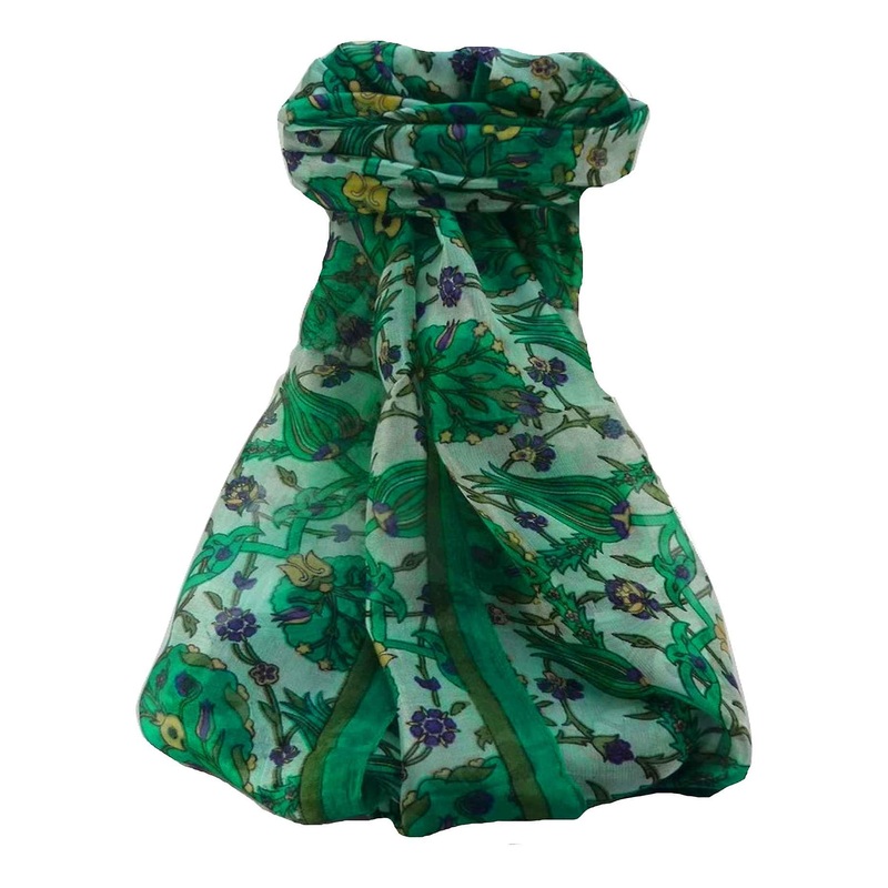 Mulberry Silk Contemporary Long Scarf Satya Jade by Pashmina & Silk | Fruugo SG