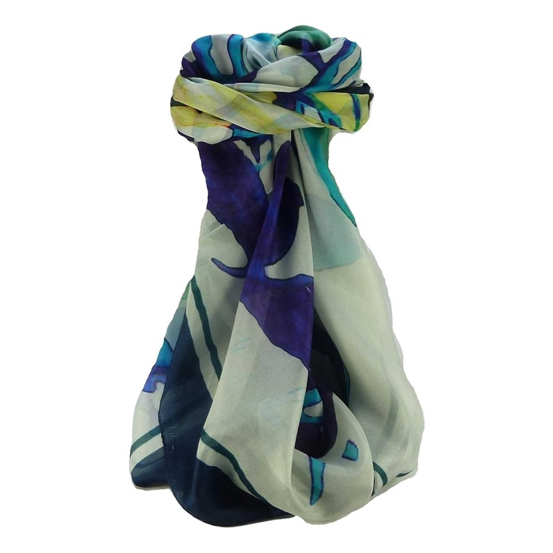 Mulberry Silk Contemporary Square Scarf Floral F204 by Pashmina & Silk | Fruugo SG