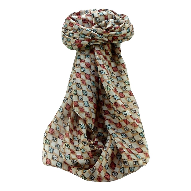 Mulberry Silk Contemporary Square Scarf Geometric G136 by Pashmina & Silk | Fruugo SG