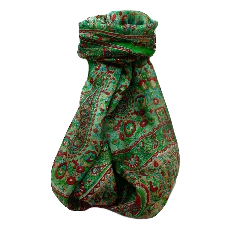 Mulberry Silk Traditional Long Scarf  Dil Lime by Pashmina & Silk | Fruugo SG