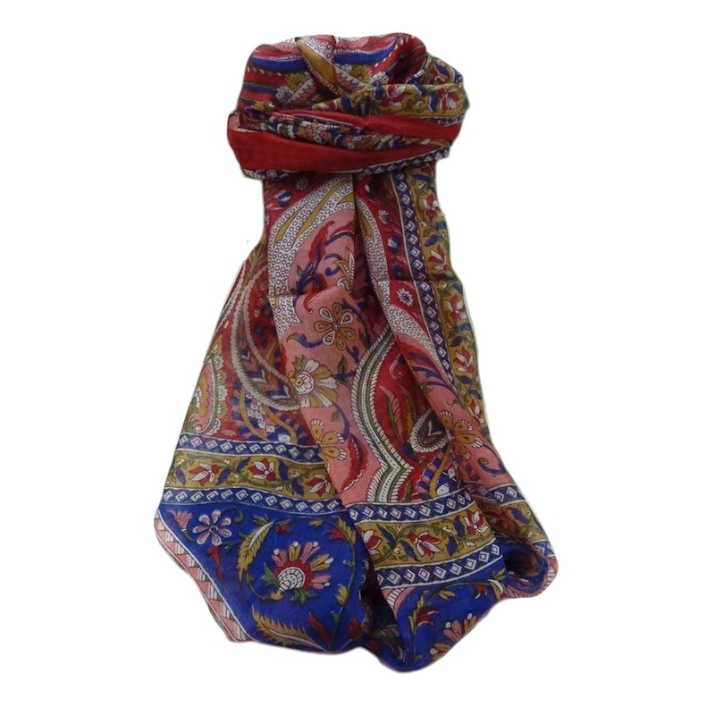 Mulberry Silk Traditional Long Scarf  Meri Scarlet by Pashmina & Silk | Fruugo SG