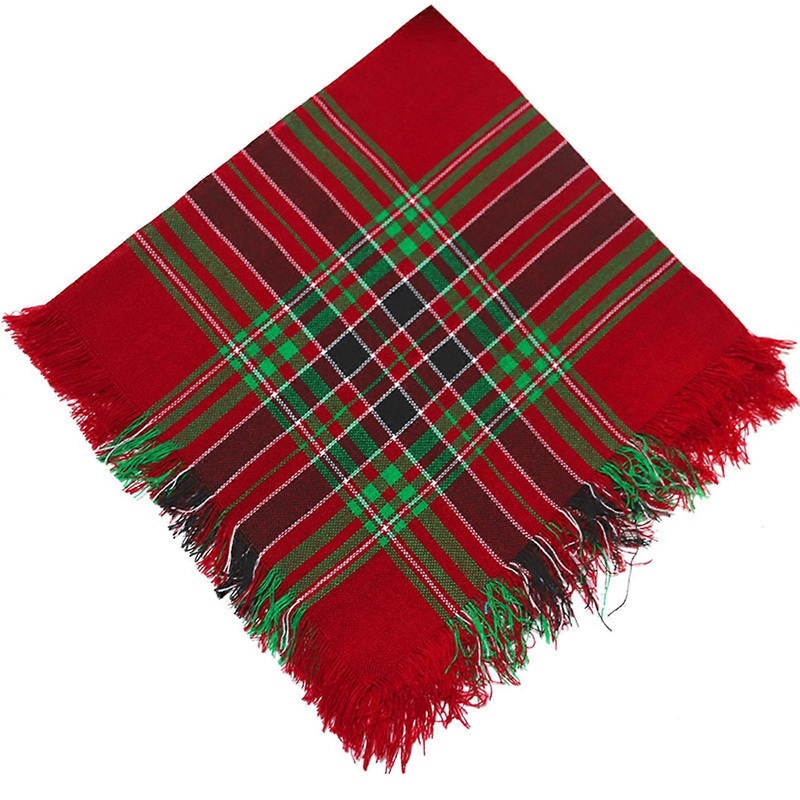 Multiuse Plaids Yarn Head Scarf Vintage Rural Styles Bandana Shawl Scarf for Daily Wear Formal Event for Senior Women  Burgundy | Fruugo SG