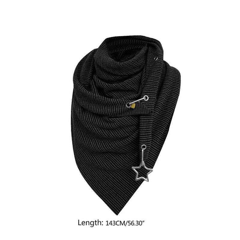 Women Winter Thicken Oversized Large Scarf with Button Hook Star Pendant Solid Color Ribbed for Triangle Shawl Wrap Bib Outdoor Neck Warmer  Green | Fruugo SG