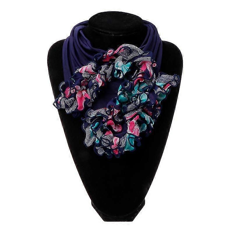 Womens Floral Collar Scarf Luxury Flower Printed Neckerchief Ring Neck Scarves | Fruugo SG