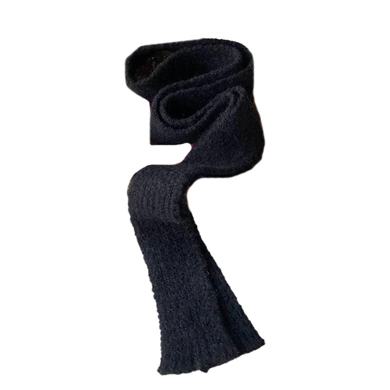 Harajuku Style Neck Scarf for Women Men Soft Neck Warmer Gothic Knit Narrow Long Scarf Winter Autumn Fashion Neckwear  Black | Fruugo SG