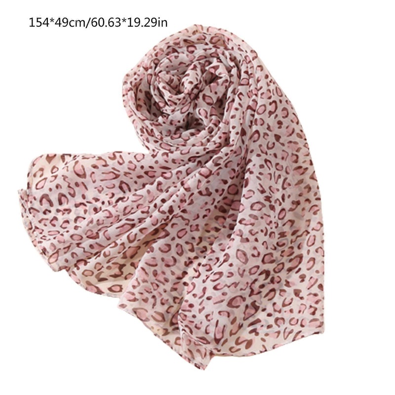 Hijab Muslim for Women Leopard Printed Shawl Breathable Chiffon Scarf Lightweight Islamic Prayer Bandana for Head Wrap  Leopard light coffee | Fruugo SG