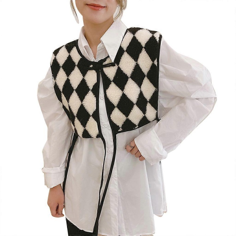 Korean Scarfs For Women Vests Fashion Korean Female Thin Cotton Striped Lace Hooded Knotted Sunscreen Shawl Summer  Black and white square | Fruugo SG