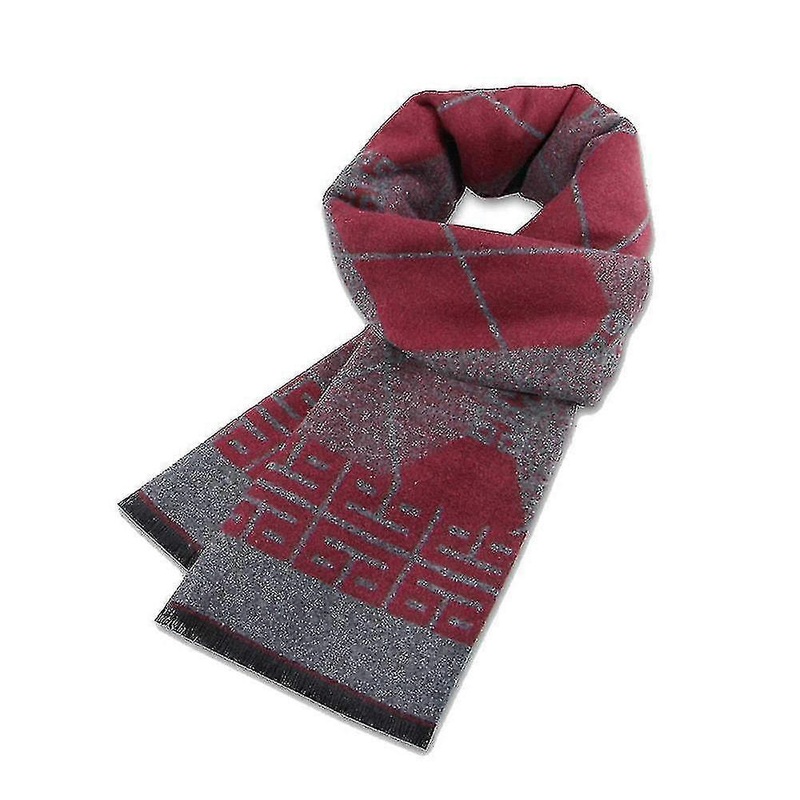 Men’s Winter Warm Cashmere Scarf Lattice | Fruugo SG