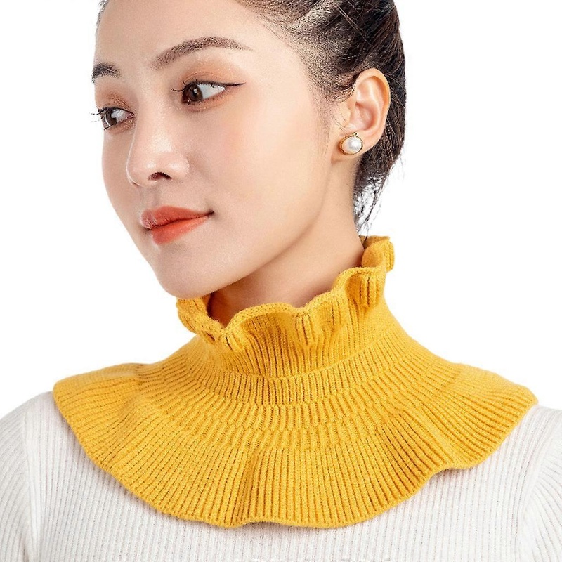 Women Elastic Fake Collar Knitted False Collar Decoractive Blouse False High Collar Detachable Dicky Collars Neck Warmer  Yellow | Fruugo SG