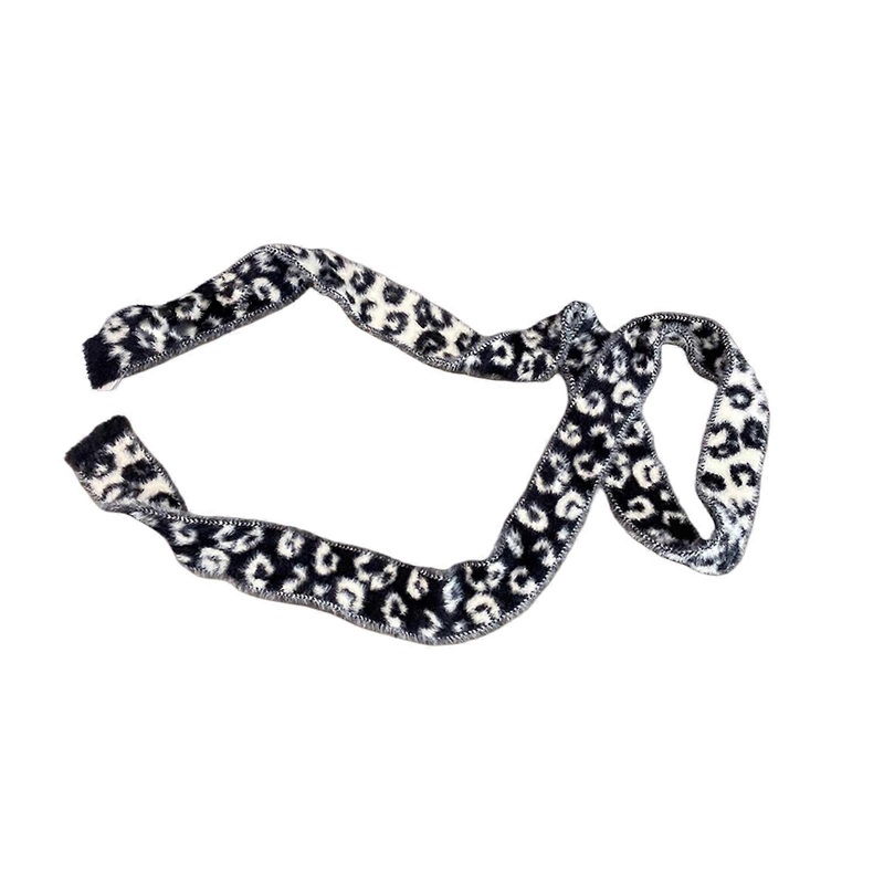 Women Furry Scarf Knit Leopard Print Long Choker for Casual Wear Party Photo Props Date 2000s Clothing Accessories  Black | Fruugo SG