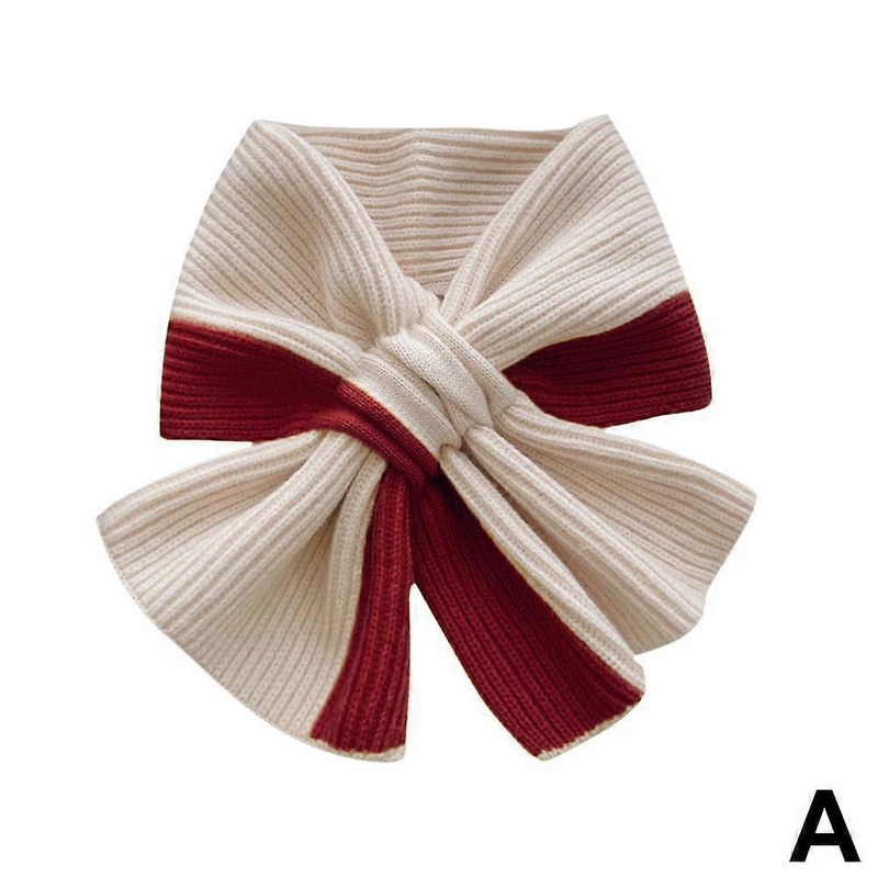 Women’s Autumn/Winter Cross Knitted Scarf Double Color Scarf Korean | Fruugo SG