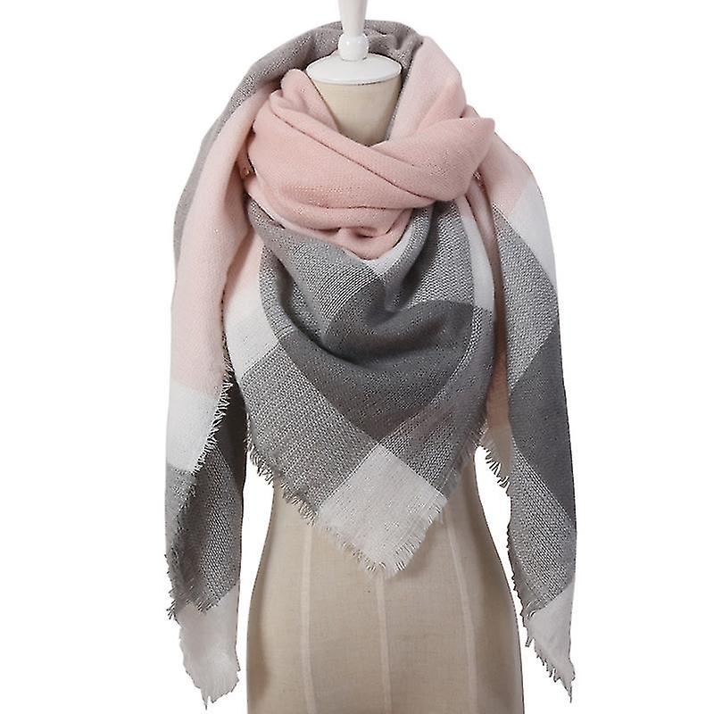 Women’s Autumn Winter Scarf Imitation Cashmere Chequered Blanket Scar | Fruugo SG