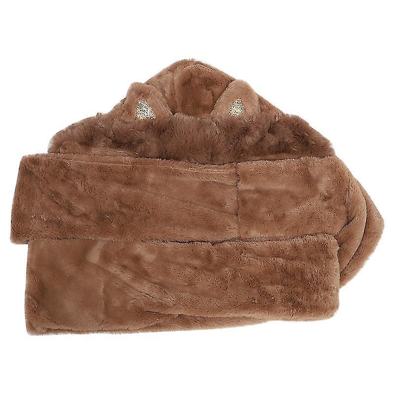 157X51x3cm Female Scarves & Shawls Cartoon Cat Ear Animal Hood Hat 3-in-1 Warm Plush Glove Hat Scarf | Fruugo SG