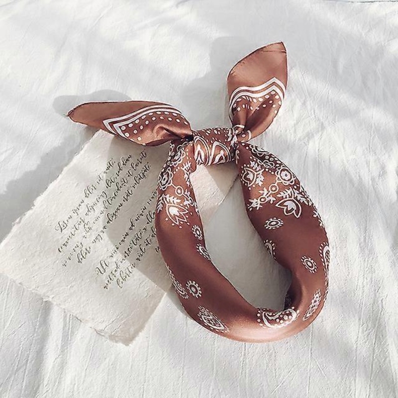 70cm Paisley Printed Hijab Scarf For Women Silk Satin Bandana Head Scarfs Female Square Headband Small Shawls Cute Neck Scarves | Fruugo SG