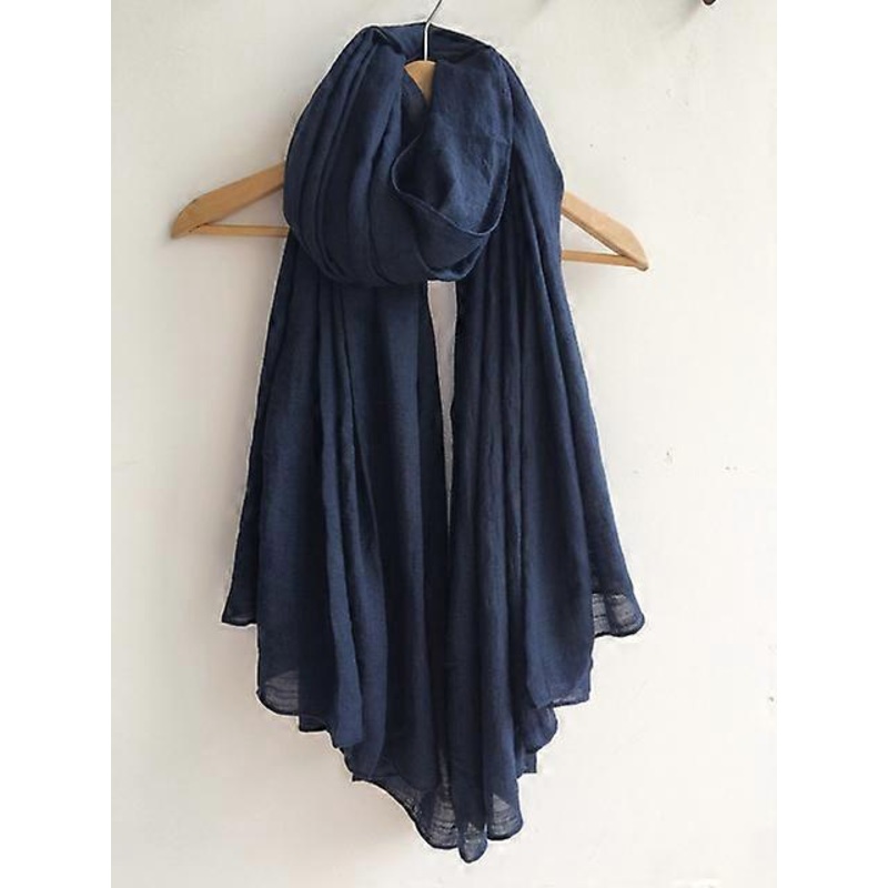 Autumn and Winter Cotton Solid Scarfs For Ladies 75*190 Cotton Hijab Scarf | Fruugo SG