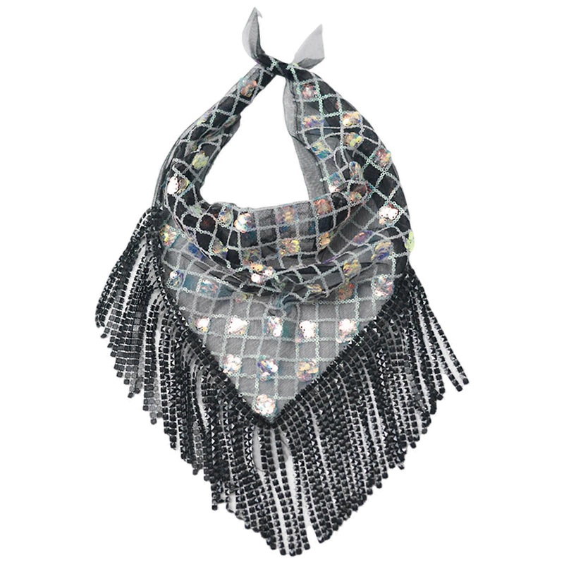 Blingbling Hair Scarves Bandana Rhinestones Headwraps Bachelorette Party Neckerchief Bandana Head Scarfs for Vacation  Mesh small square se | Fruugo SG