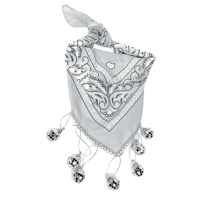 Disco Tassels Bandana Western Cowboy Bandanas Fashion Neck Scarf Cosplay Party Costume Accessories Fringed Bandana  White | Fruugo SG