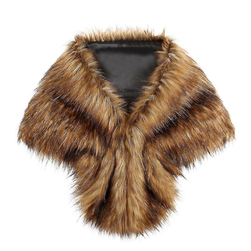 fashion elegant bridal wedding faux fur long shawl stole wrap shrug scarf | Fruugo SG