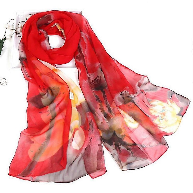 fashion women lotus printing long soft wrap scarf ladies shawl scarves | Fruugo SG
