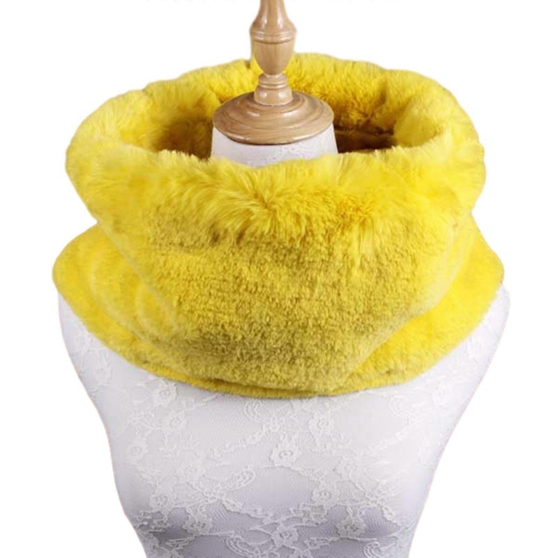 Faux Furs Snoods Scarf Neck Wrap Scarf Girls Autumn and Winter Warm Wears Shawl Fashionable Scarf Neck Gaiter  Yellow | Fruugo SG