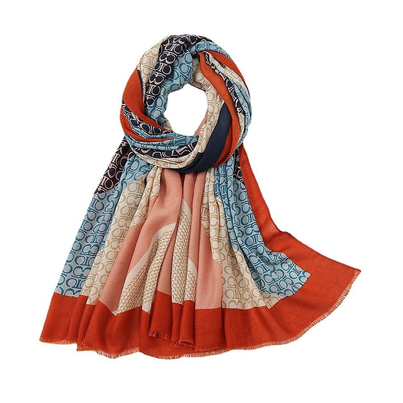 2023 Autumn And Winter New Big Brand Style Neck Scarf All-match Scarf Women’s Satin Cotton Sunscreen Shawl | Fruugo SG
