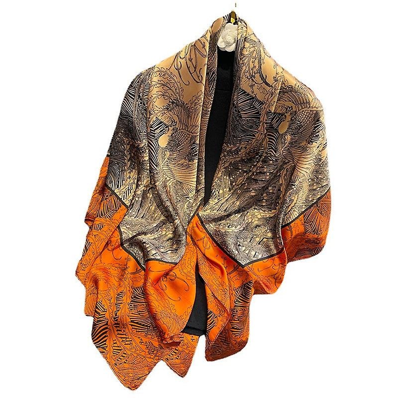 2023 Classic Color Socialite Elegant Scarf Women’s Trendy All-matching Emulation Silk Scarf | Fruugo SG