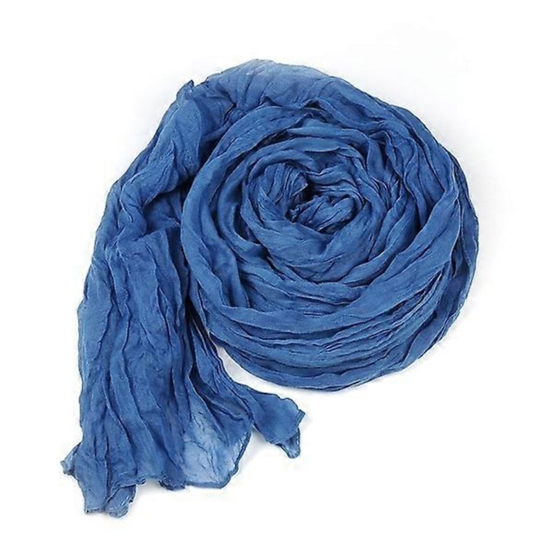 Candy Color Cotton Scarves for Women Girl Long Soft Scarf Pleated Wrap(D) | Fruugo SG