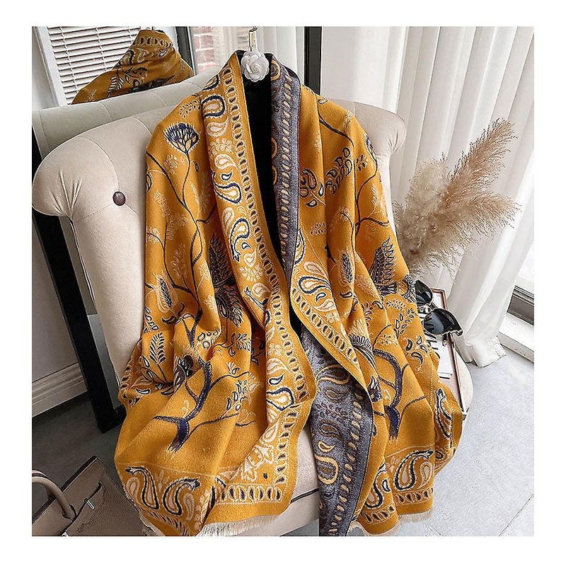 Celebrity Style Air-conditioned Room Shawl Outer Match Women’s Autumn And Winter Cashmere Tassel Warm Thickened Scarf | Fruugo SG