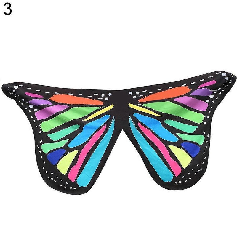 Colorful Soft Fabric Butterfly Wings Tippet Stole Scarf Ladies Fairy Costume | Fruugo SG