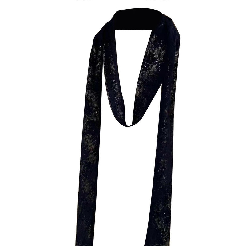 Elegant Lace Neck Scarf for Women Adjust Ribbon Narrow Scarf Collarbone Scarf Neckwear Handtied Waiststrap Hairband  small flower black | Fruugo SG