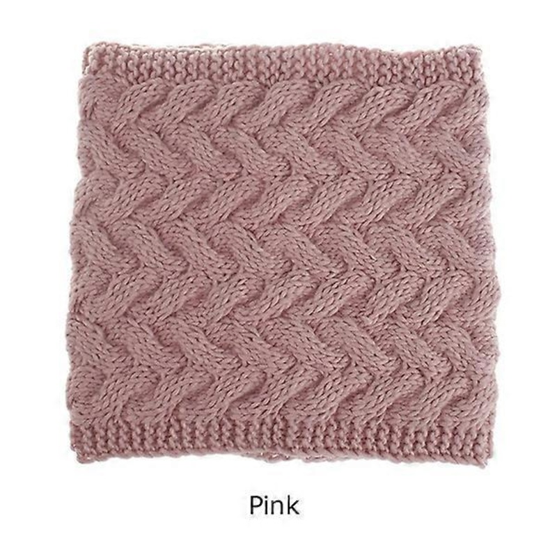 Fashion Winter Warm Collar Scarf Women Knitted Coarse Wool Collar Scarf (pink) | Fruugo SG