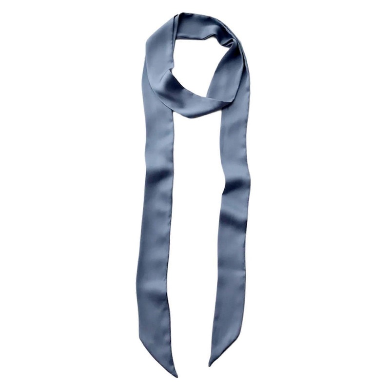 Women Skinny Scarf Thin Belt Tie Scarf Bag Handle Wrap Silk Feeling Choker Elegant Scarf Decoration  Blue | Fruugo SG