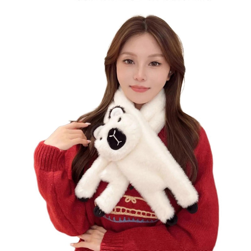 Cartoon Capybara Plush Scarf for Winter Decorative Lovely Neck Shawl Kids Winter Warm Neckwear Outdoor Activity Scarves  White | Fruugo SG