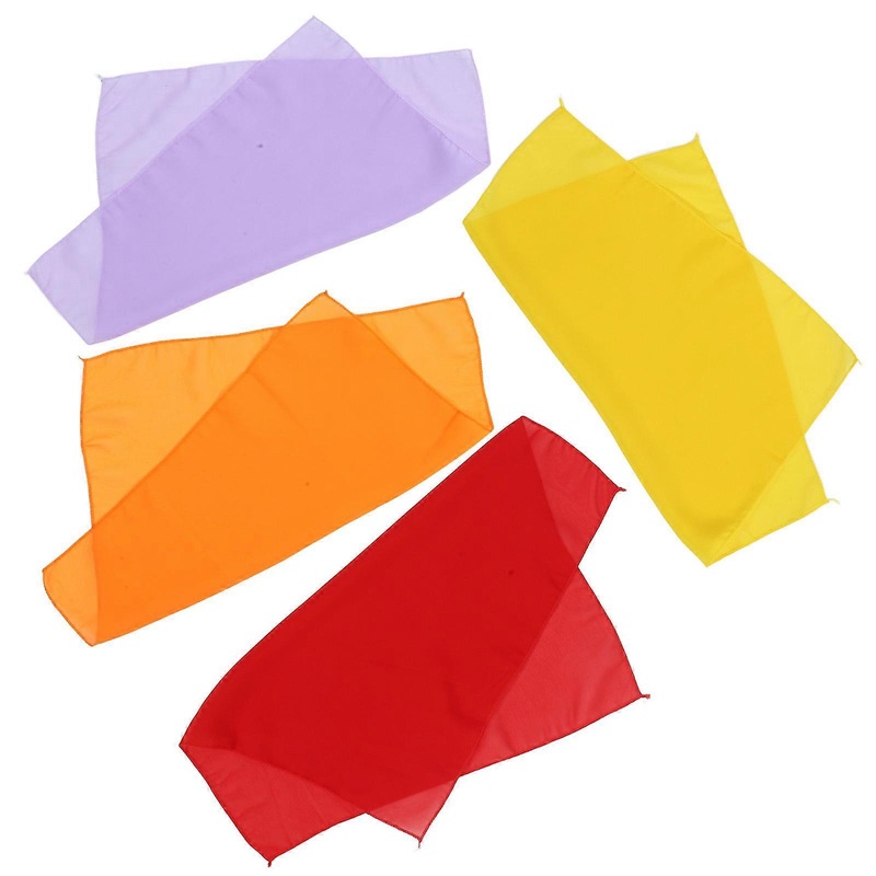 Colorful Magician Gimmick Scarf For Close-Range Stage Show 35x35cm Compact Lightweight Prop 4Pcs | Fruugo SG