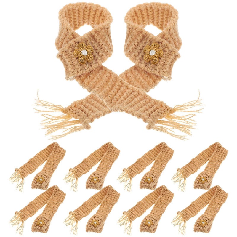 Cotton Mini Scarf Khaki 28X2.5cm Diy Dolls Decorative Adjustable 10Pcs | Fruugo SG