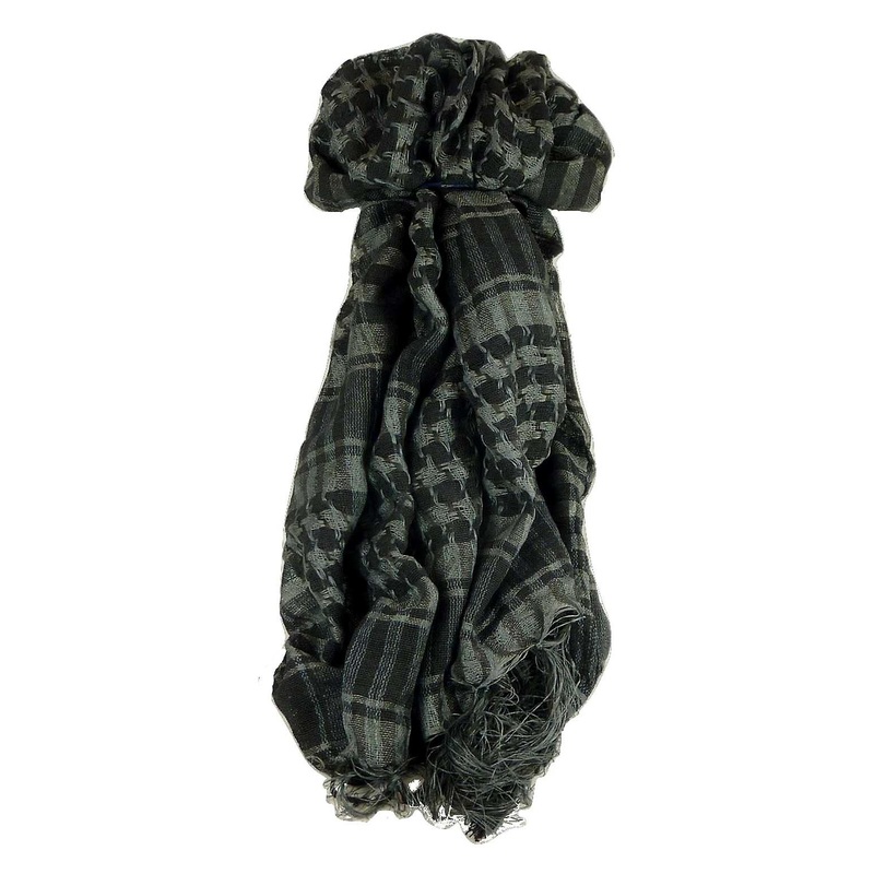 Keffiyeh Arab Grid Scarf Black & Grey by Pashmina & Silk | Fruugo SG