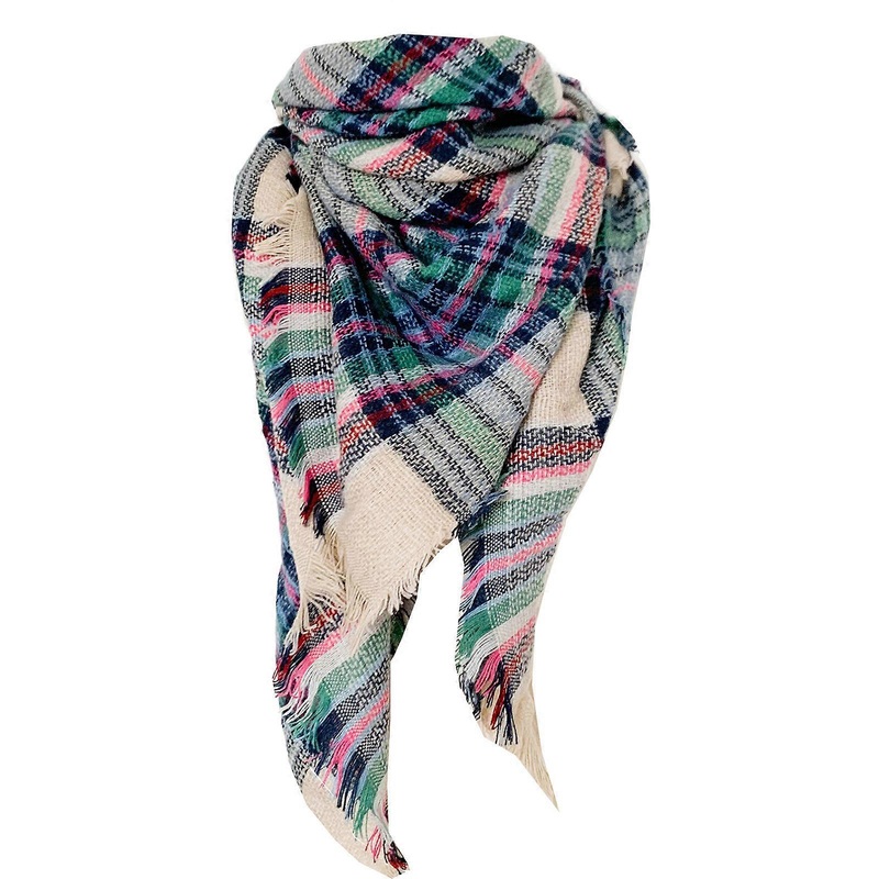 Women Winter Scarf Fichu Cashmere Feel with Bright Winter Shawl Wrap Winter Office Wrap Easy Matching Fichu  green rice | Fruugo SG