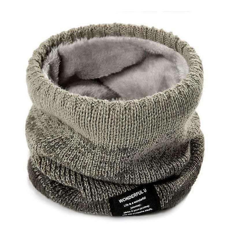 ZK-Men’s Winter Scarf Wool Bandana Loop Knit Warm Solid Color Scarf Women Neck Thick Cashmere Handkerchief Warm Ski Mask 1pc (Khaki) | Fruugo SG