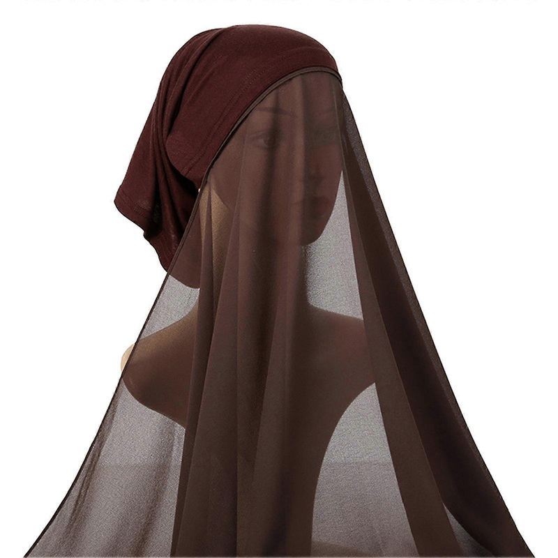 Chiffon Hijab Scarf With Jersey Inner Cap Under Scarf Caps Muslim Fashion Bandage All In One Suit For Muslim Women | Fruugo SG