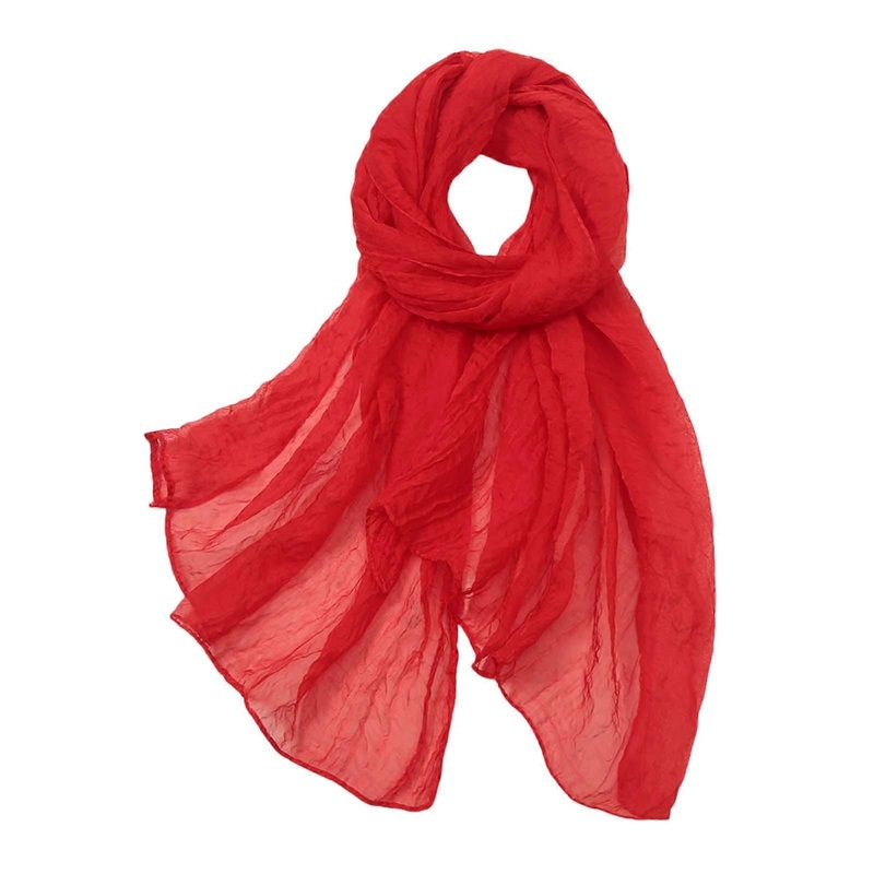 Chiffon Scarf Sheer Wrap,Soft Fabric,bright red, Neck Scarf Soft Headwrap Girls Headscarf Sheer Wrap women’s scarves & wraps,for Women Neatly Stitched | Fruugo SG